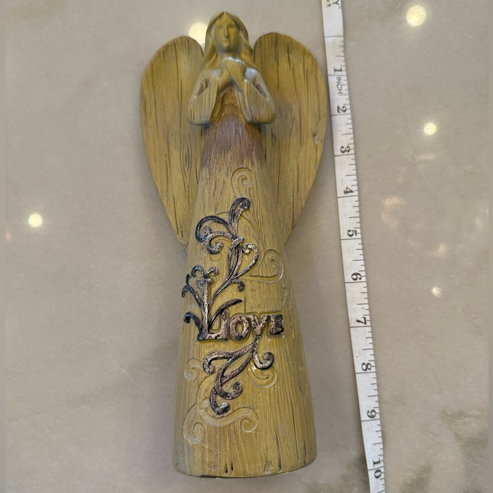 Vintage Ceramic/Porcelain Angel Figurine with Love Inscription